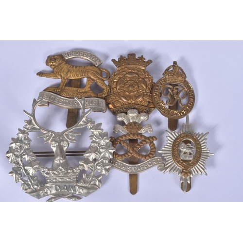 244 - A GOOD SELECTION OF ARMY CAP BADGES, SHOULDER TITLES AND COLLAR DOGS, all the badges are from variou... 