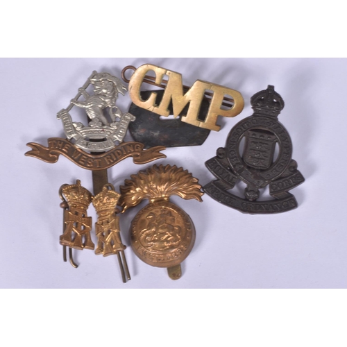 244 - A GOOD SELECTION OF ARMY CAP BADGES, SHOULDER TITLES AND COLLAR DOGS, all the badges are from variou... 