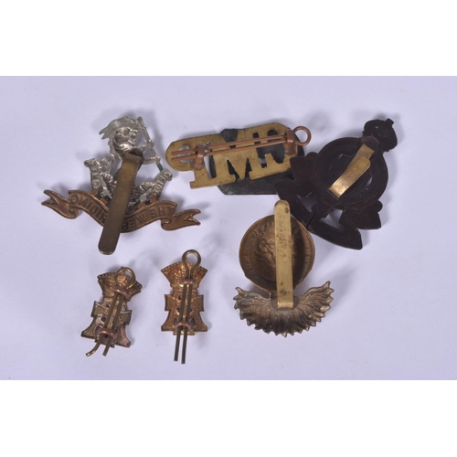 244 - A GOOD SELECTION OF ARMY CAP BADGES, SHOULDER TITLES AND COLLAR DOGS, all the badges are from variou... 