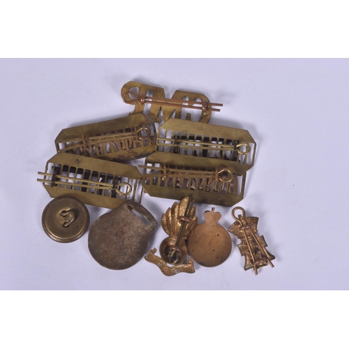 244 - A GOOD SELECTION OF ARMY CAP BADGES, SHOULDER TITLES AND COLLAR DOGS, all the badges are from variou... 