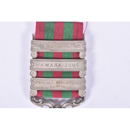 256 - AN INDIAN GENERAL SERVICE MEDAL WITH THREE BARS, this was issued to a Native Indian and named in the... 