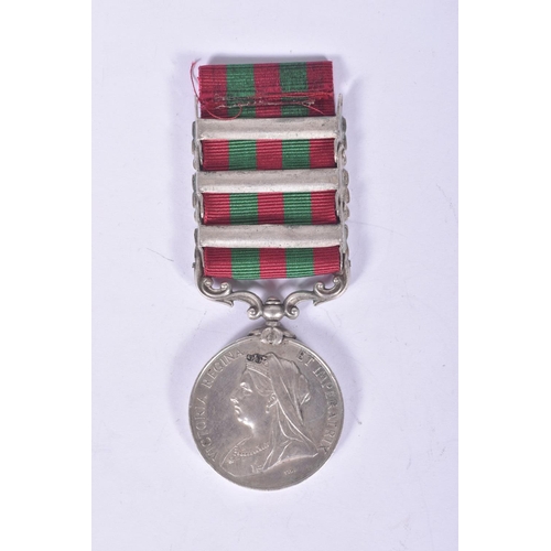 256 - AN INDIAN GENERAL SERVICE MEDAL WITH THREE BARS, this was issued to a Native Indian and named in the... 