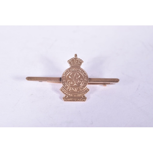 260 - TWO GOLD SWEETHEART BROOCHES, to include Surrey Yeomanry and Royal Artillery, they are both 9ct gold... 