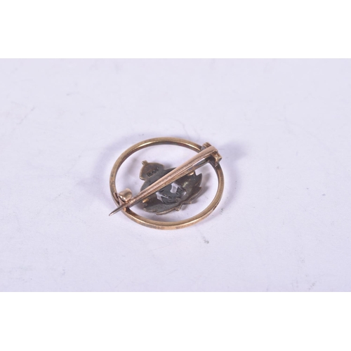 261 - A GOLD NAVY SWEETHEART BROOCH, this is 15ct gold with a pin fastener and weighs approximately 2.7g, ... 