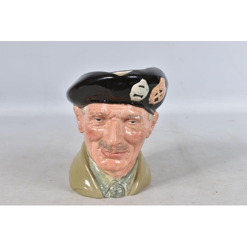 294 - THREE ROYAL DOULTON MONTY CHARACTER JUGS, comprising a large character jug Field Marshal Montgomery... 