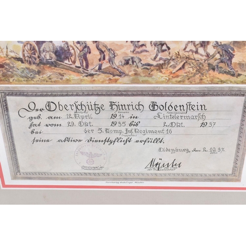 306 - A SELECTION OF WWI AND WWII RELATED ITEMS, these include a frame with a typed letter plus a seal and... 