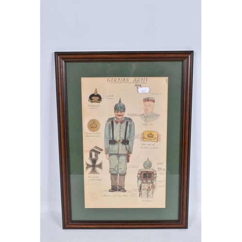 306 - A SELECTION OF WWI AND WWII RELATED ITEMS, these include a frame with a typed letter plus a seal and... 