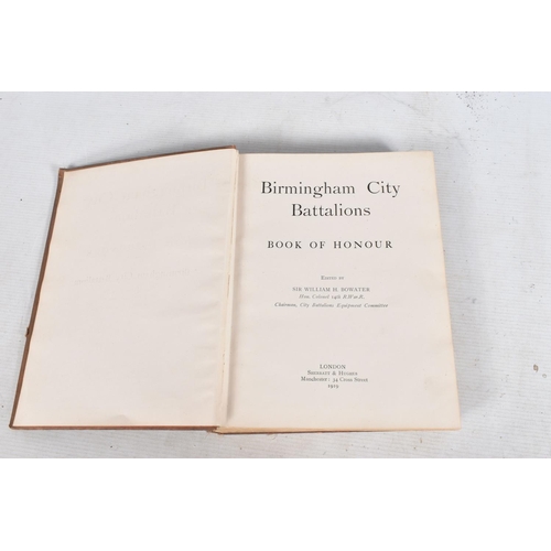 314 - A SELECTION OF MILITARY BOOKS RELATING TO ROYAL WARWICKSHIRE REGIMENT AND BIRMINGHAM, the books incl... 