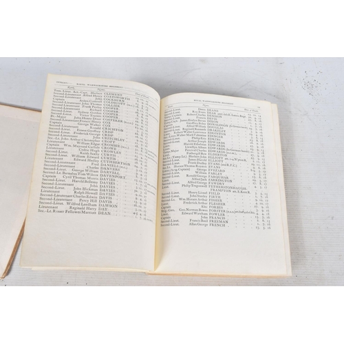 314 - A SELECTION OF MILITARY BOOKS RELATING TO ROYAL WARWICKSHIRE REGIMENT AND BIRMINGHAM, the books incl... 