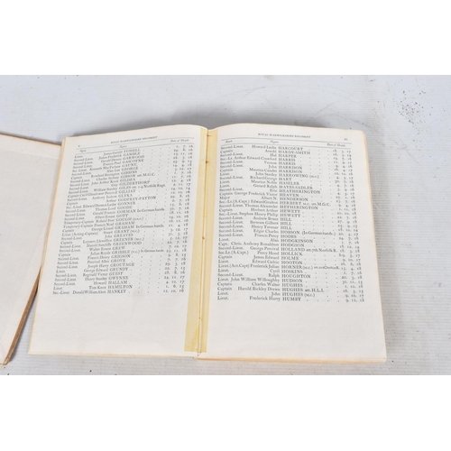 314 - A SELECTION OF MILITARY BOOKS RELATING TO ROYAL WARWICKSHIRE REGIMENT AND BIRMINGHAM, the books incl... 