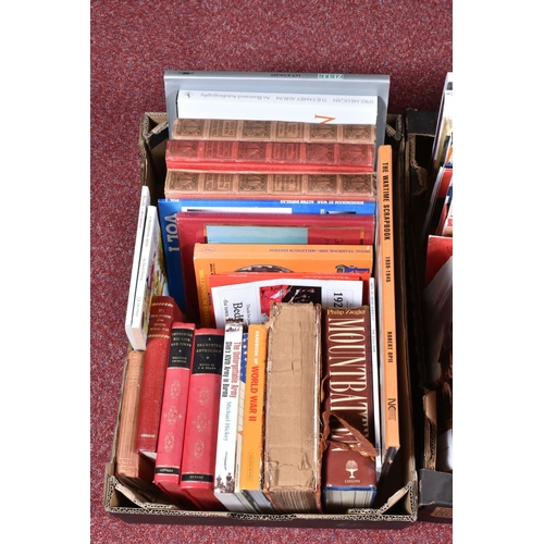 322 - TWO BOXES OF BOOKS, MAGAZINES AND PAMPHLETS OF BRITISH MILITARY INTEREST,  titles include volumes VI... 