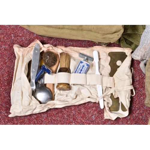 327 - A LARGE SELECTION OF MILITARY RELATED EQUIPTMENT AND BAGS, included in this lot is a kit ideal for a... 