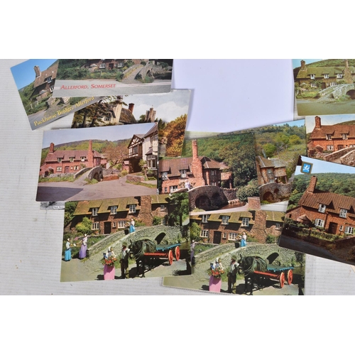 328 - POSTCARDS, a tray containing postcards to various towns and villages in the South-West of England, a... 