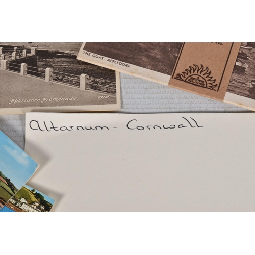 328 - POSTCARDS, a tray containing postcards to various towns and villages in the South-West of England, a... 