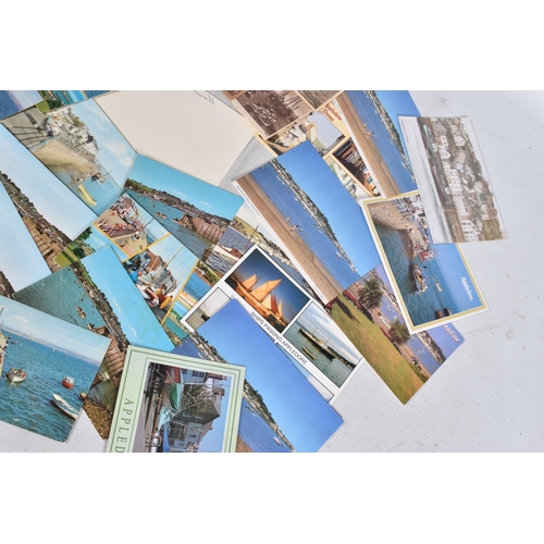 328 - POSTCARDS, a tray containing postcards to various towns and villages in the South-West of England, a... 