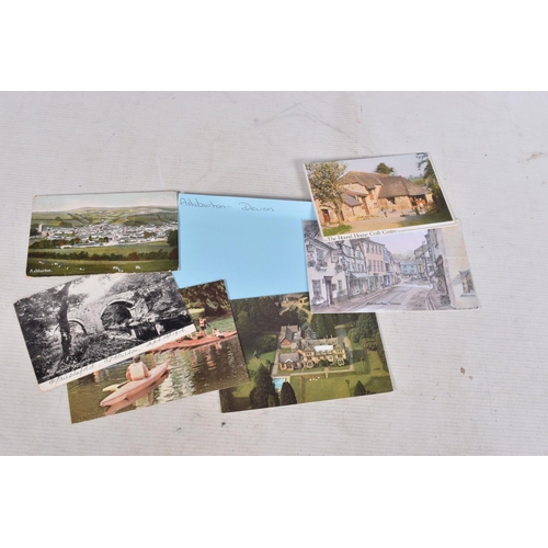 328 - POSTCARDS, a tray containing postcards to various towns and villages in the South-West of England, a... 