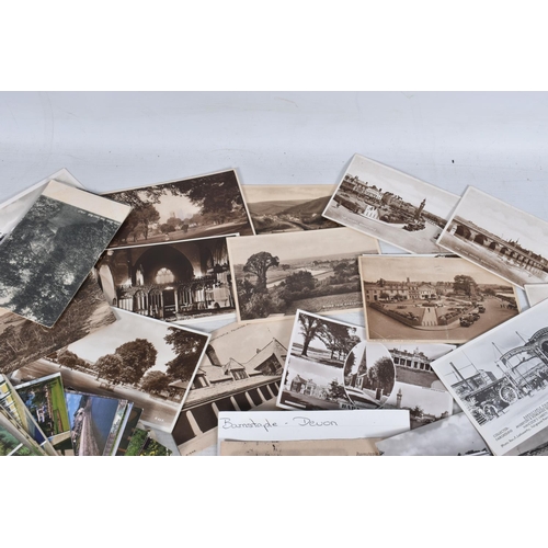 328 - POSTCARDS, a tray containing postcards to various towns and villages in the South-West of England, a... 