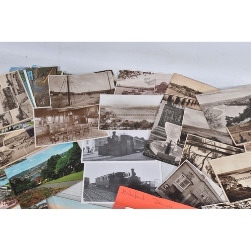 330 - POSTCARDS, a tray containing postcards to various towns and villages in the South-West of England, a... 