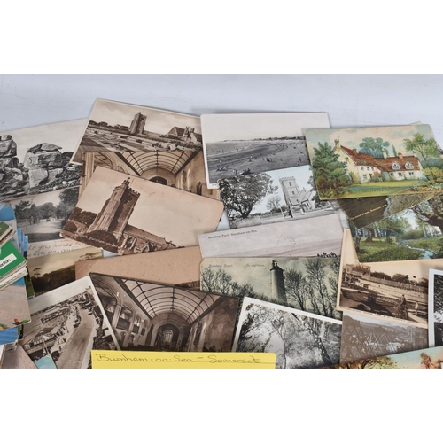 332 - POSTCARDS, a tray containing postcards to various towns and villages in the South-West of England, a... 