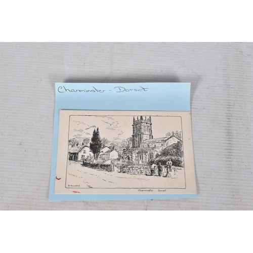 334 - POSTCARDS, a tray containing postcards to various towns and villages in the South-West of England, a... 