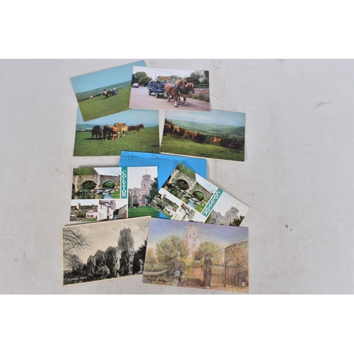 334 - POSTCARDS, a tray containing postcards to various towns and villages in the South-West of England, a... 