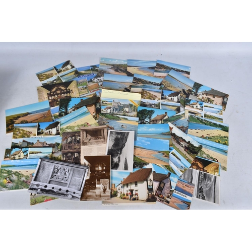 334 - POSTCARDS, a tray containing postcards to various towns and villages in the South-West of England, a... 