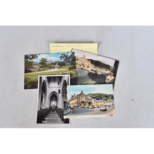 334 - POSTCARDS, a tray containing postcards to various towns and villages in the South-West of England, a... 