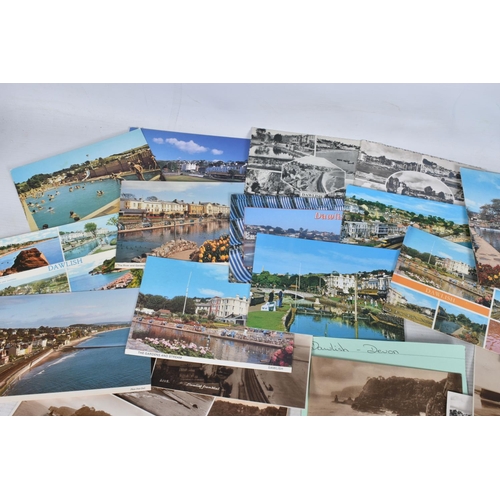 335 - POSTCARDS, a tray containing postcards to various towns and villages in the South-West of England, a... 