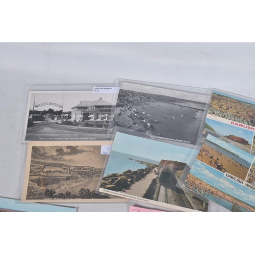 335 - POSTCARDS, a tray containing postcards to various towns and villages in the South-West of England, a... 