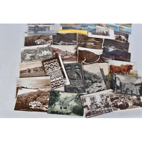 336 - POSTCARDS, a tray containing postcards to various towns and villages in the South-West of England, a... 