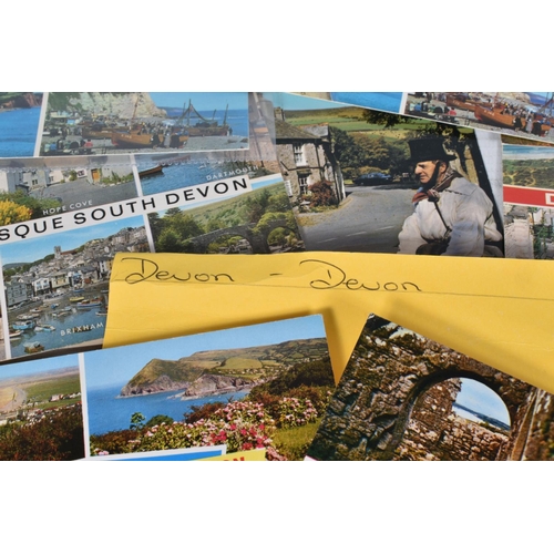 336 - POSTCARDS, a tray containing postcards to various towns and villages in the South-West of England, a... 