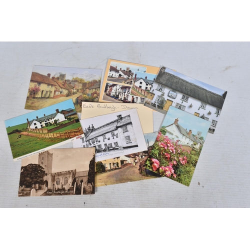 337 - POSTCARDS, a tray containing postcards to various towns and villages in the South-West of England, a... 