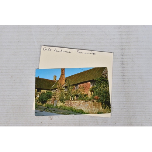 337 - POSTCARDS, a tray containing postcards to various towns and villages in the South-West of England, a... 