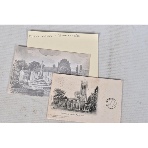 337 - POSTCARDS, a tray containing postcards to various towns and villages in the South-West of England, a... 