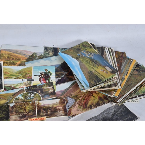 337 - POSTCARDS, a tray containing postcards to various towns and villages in the South-West of England, a... 