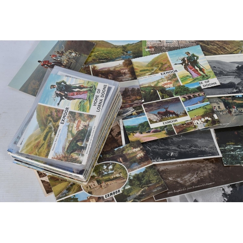 337 - POSTCARDS, a tray containing postcards to various towns and villages in the South-West of England, a... 