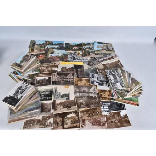 337 - POSTCARDS, a tray containing postcards to various towns and villages in the South-West of England, a... 