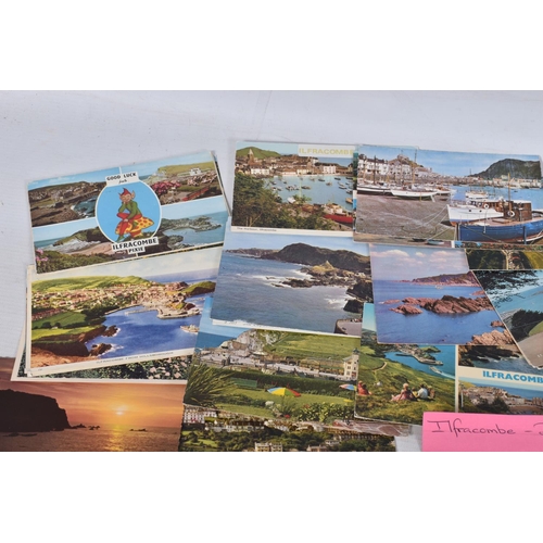 341 - POSTCARDS, a tray containing postcards to various towns and villages in the South-West of England, a... 