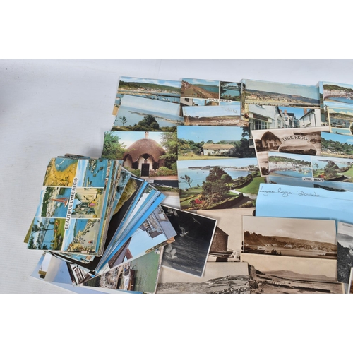 344 - POSTCARDS, a tray containing postcards to various towns and villages in the South-West of England, a... 