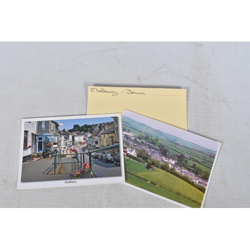 344 - POSTCARDS, a tray containing postcards to various towns and villages in the South-West of England, a... 