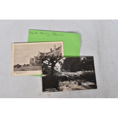 345 - POSTCARDS, a tray containing postcards to various towns and villages in the South-West of England, a... 