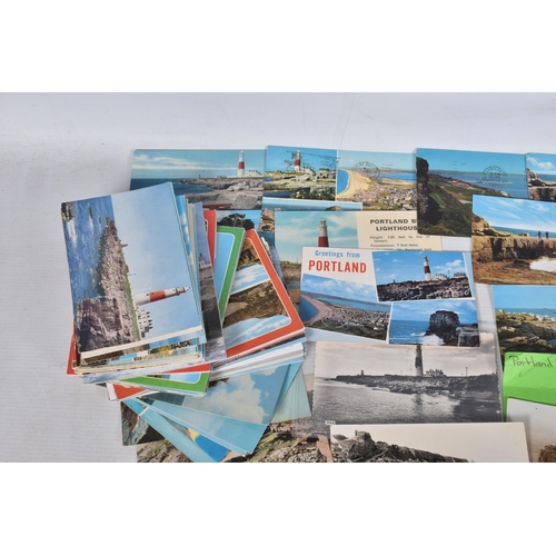 349 - POSTCARDS, a tray containing postcards to various towns and villages in the South-West of England, a... 