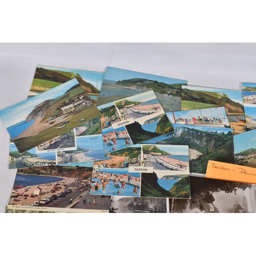 349 - POSTCARDS, a tray containing postcards to various towns and villages in the South-West of England, a... 