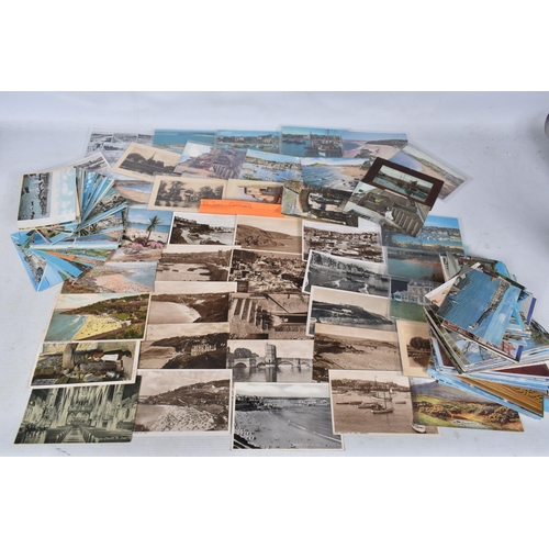 350 - POSTCARDS, a tray containing postcards to various towns and villages in the South-West of England, a... 