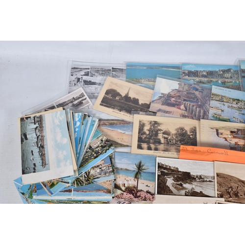 350 - POSTCARDS, a tray containing postcards to various towns and villages in the South-West of England, a... 