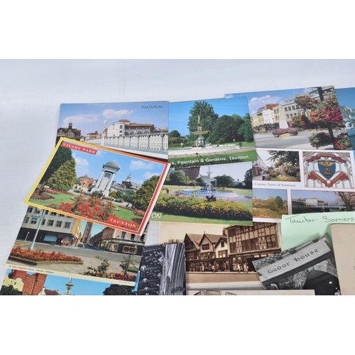 351 - POSTCARDS, a tray containing postcards to various towns and villages in the South-West of England, a... 