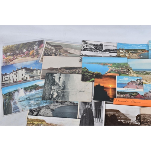 351 - POSTCARDS, a tray containing postcards to various towns and villages in the South-West of England, a... 