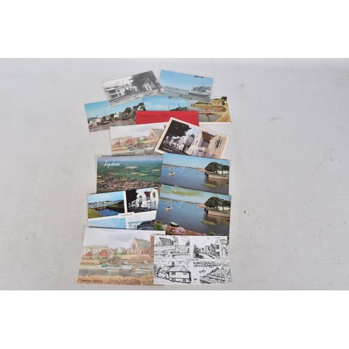 352 - POSTCARDS, a tray containing postcards to various towns and villages in the South-West of England, a... 