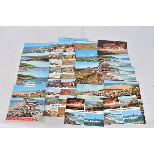 354 - POSTCARDS, a tray containing postcards to various towns and villages in the South-West of England, a... 