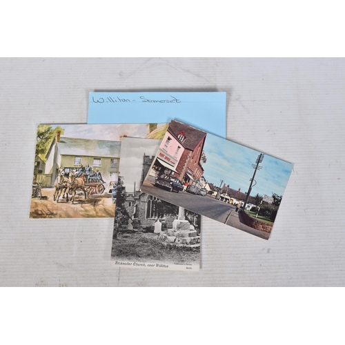 354 - POSTCARDS, a tray containing postcards to various towns and villages in the South-West of England, a... 